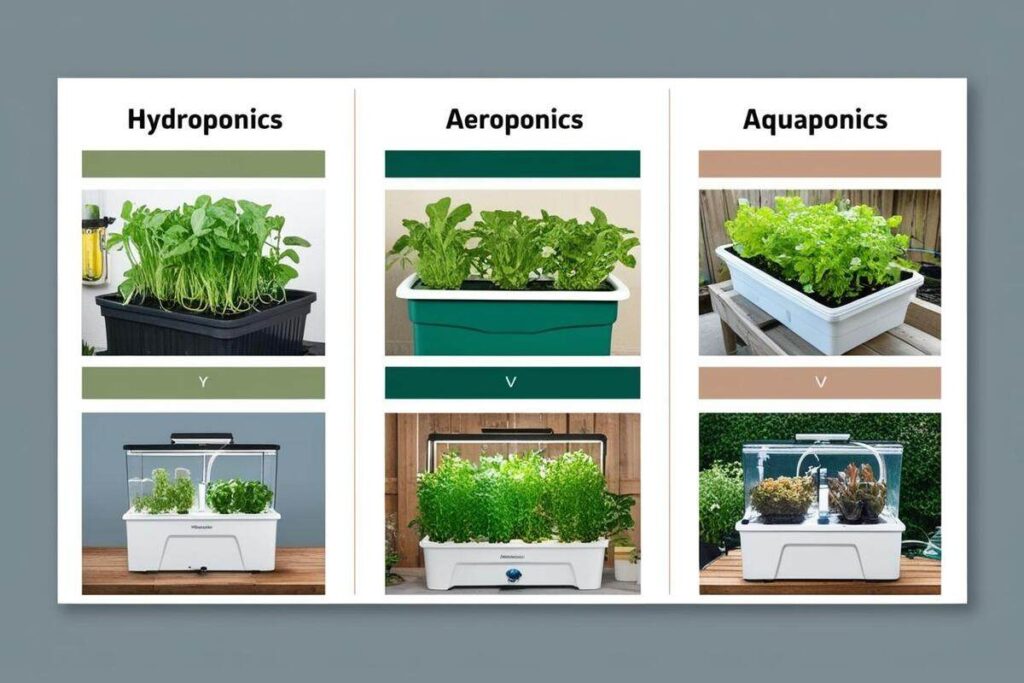 differences between Hydroponics vs Aeroponics vs Aquaponics