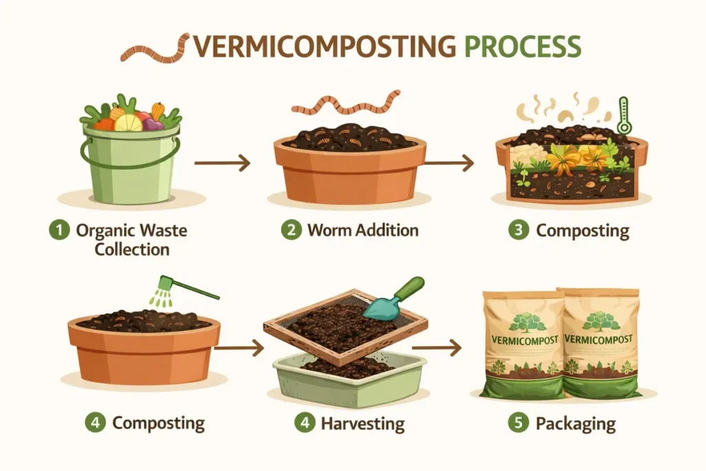 Vermicomposting Process Step by Step